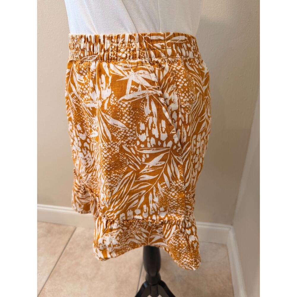 Christian Siriano New York 100% Linen Ruffle Mini Skirt – Women's M - Picture 3 of 9